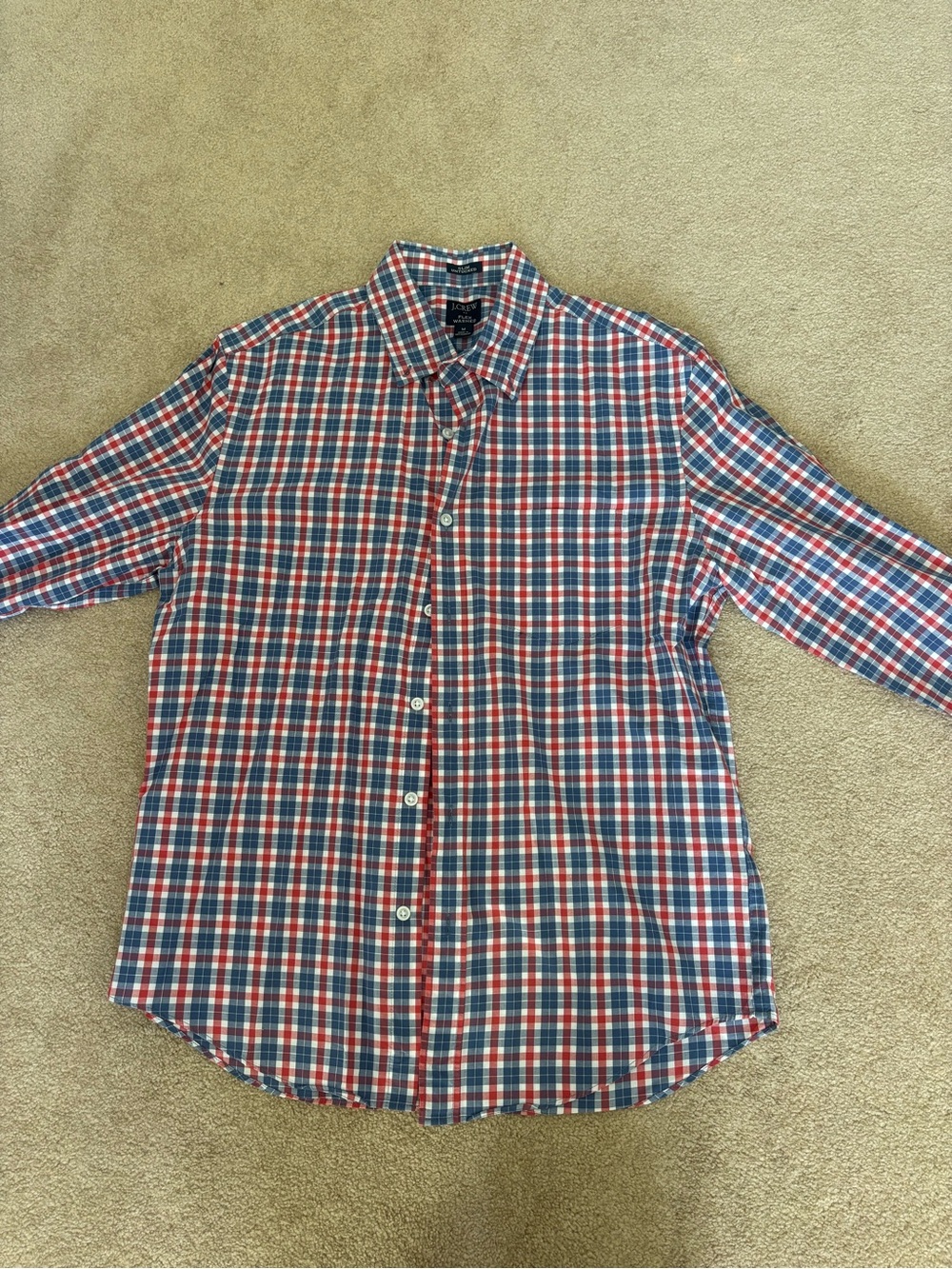 J. Crew Plaid Button-Down Shirt - Red & Blue